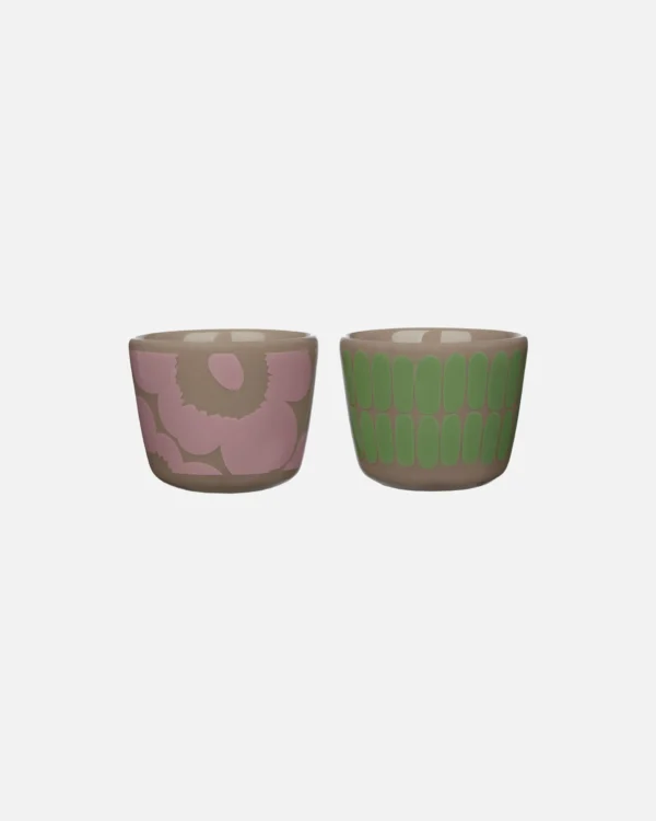 Alku und Unikko Munakuppi Eierbecher, 2 Stück | Terra/Mint/Rosa | Marimekko